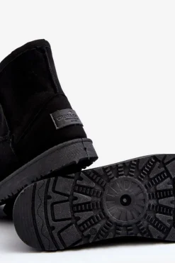 Outlet Śniegowce Damskie MM2R4024 Czarne Damskie Śniegowce Damskie