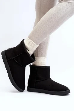 Outlet Śniegowce Damskie MM2R4024 Czarne Damskie Śniegowce Damskie