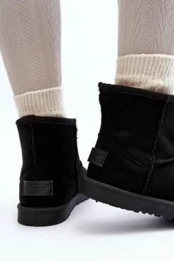 Outlet Śniegowce Damskie MM2R4024 Czarne Damskie Śniegowce Damskie