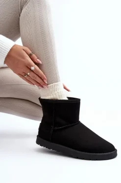 Outlet Śniegowce Damskie MM2R4024 Czarne Damskie Śniegowce Damskie