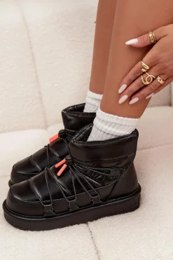 Śniegowce Damskie></noscript>D.Franklin Śniegowce Damskie Na Platformie DFSH370020 Czarne