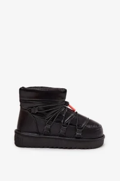 Śniegowce Damskie></noscript>D.Franklin Śniegowce Damskie Na Platformie DFSH370020 Czarne