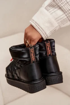 Śniegowce Damskie></noscript>D.Franklin Śniegowce Damskie Na Platformie DFSH370020 Czarne