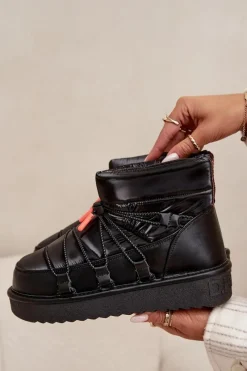 Śniegowce Damskie></noscript>D.Franklin Śniegowce Damskie Na Platformie DFSH370020 Czarne