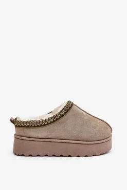 Hot Śniegowce Damskie Na Platformie Ocieplane Futerkiem Zielone Remenia Damskie Śniegowce Damskie|Kapcie Klasyczne