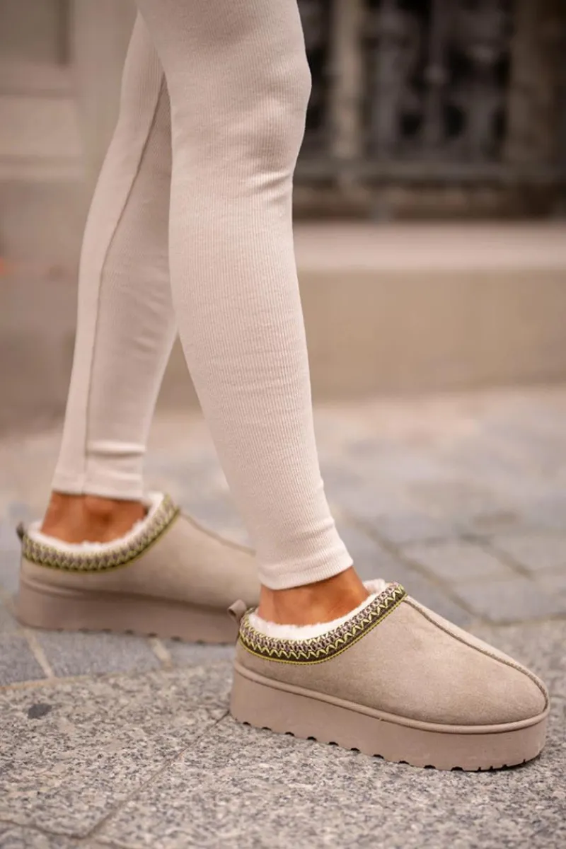 Hot Śniegowce Damskie Na Platformie Ocieplane Futerkiem Zielone Remenia Damskie Śniegowce Damskie|Kapcie Klasyczne