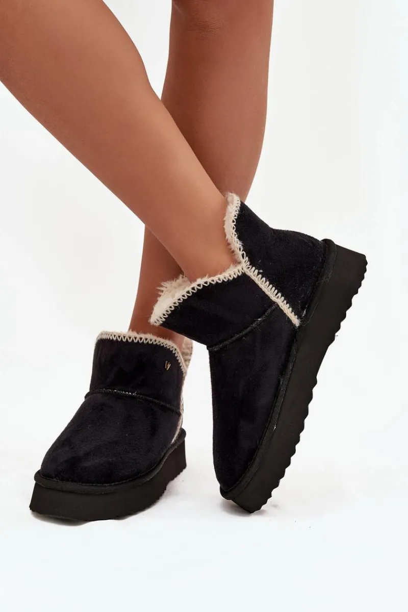 Śniegowce Damskie>Wrangler Śniegowce Damskie Na Platformie 20253093.25Y Czarne Czarny