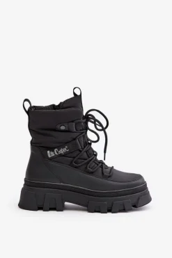 Best Lee Cooper Śniegowce Damskie Na Zamek LCJ-24-47-3144 Czarne Czarny