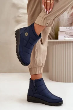 Śniegowce Damskie></noscript>Evento Śniegowce Damskie Ocieplane Granatowe Helis Niebieski