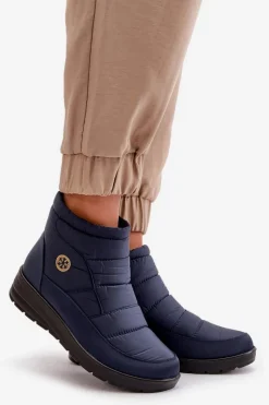 Śniegowce Damskie></noscript>Evento Śniegowce Damskie Ocieplane Granatowe Helis Niebieski