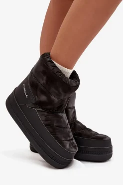 New Śniegowce Damskie LISA CHELSEA WOMEN MID 90253013.11A Czarne Damskie Śniegowce Damskie