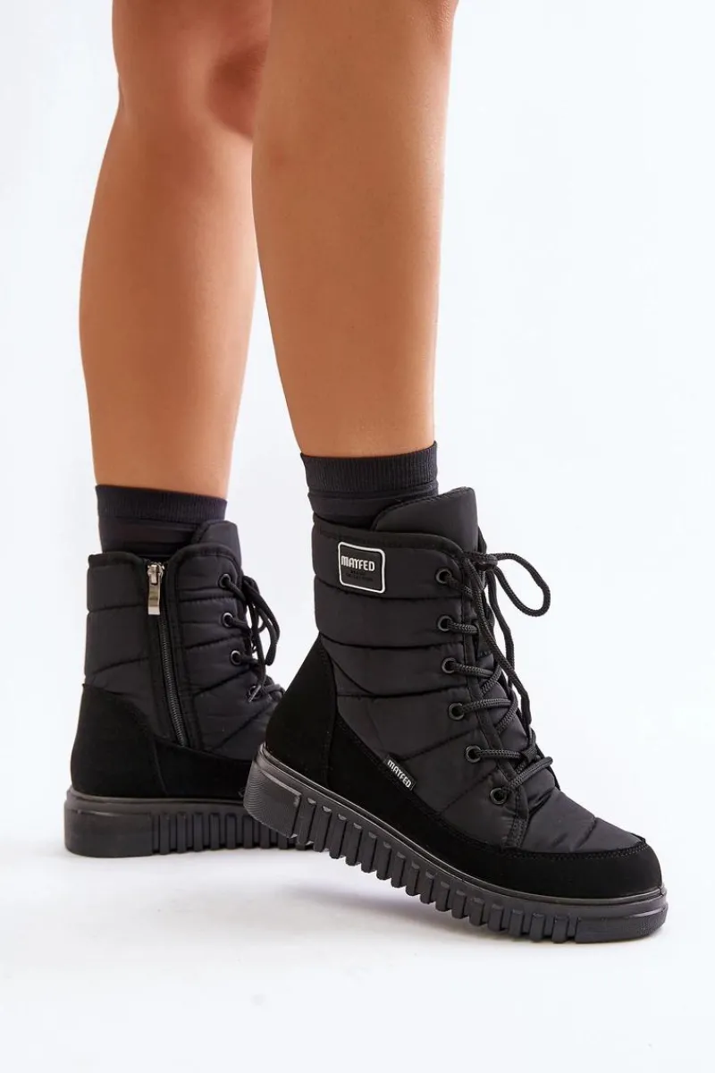 Hot Boto Śniegowce Damskie Progress PROGJ-24-157 Czarne