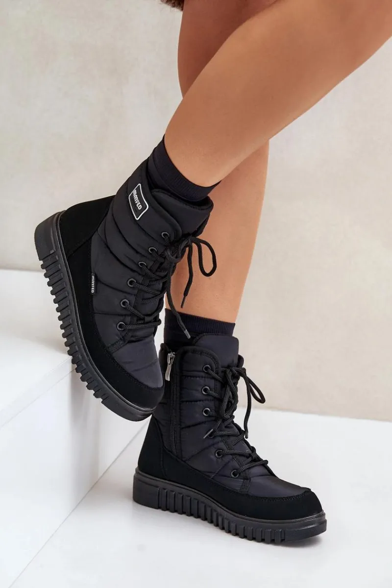 Hot Boto Śniegowce Damskie Progress PROGJ-24-157 Czarne