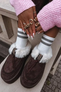 Discount Boto Śniegowce Damskie Z Futerkiem Na Platformie Czekoladowe Rosmira Brązowy