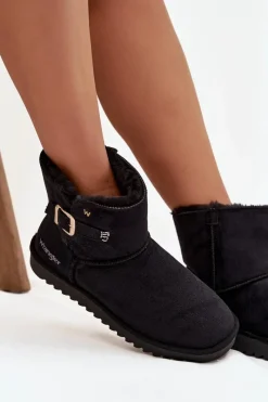 New Wrangler Śniegowce Damskie Z Klamrą 20253091.25Y Czarne Czarny