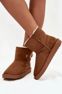 Best Śniegowce Damskie Z Klamrą 20253091.37B Camel Damskie Śniegowce Damskie