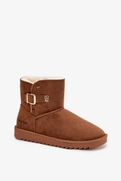 Best Śniegowce Damskie Z Klamrą 20253091.37B Camel Damskie Śniegowce Damskie