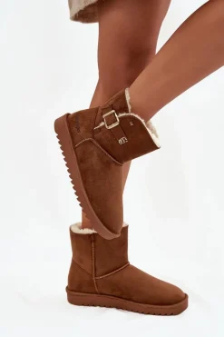 Best Śniegowce Damskie Z Klamrą 20253091.37B Camel Damskie Śniegowce Damskie