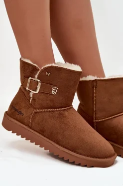 Best Śniegowce Damskie Z Klamrą 20253091.37B Camel Damskie Śniegowce Damskie