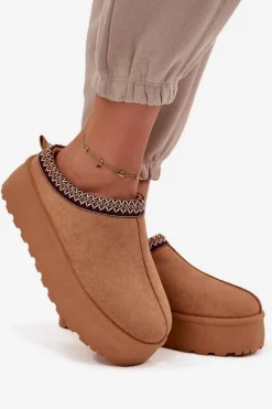 Sale Śniegowce Damskie Z Ozdobnym Haftem Camel Jenira Damskie Śniegowce Damskie