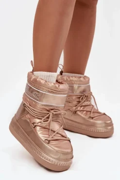 Śniegowce Damskie>O'Neill Śniegowce Damskie Z Wiązaniem LISA WOMEN HIGH 90253012.99U Złote Złoty