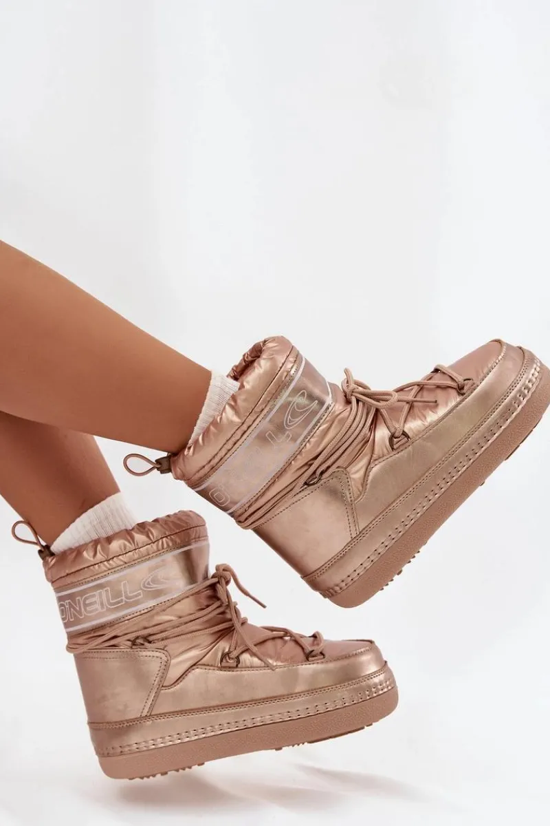 Śniegowce Damskie>O'Neill Śniegowce Damskie Z Wiązaniem LISA WOMEN HIGH 90253012.99U Złote Złoty