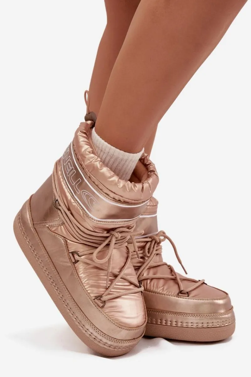 Śniegowce Damskie>O'Neill Śniegowce Damskie Z Wiązaniem LISA WOMEN HIGH 90253012.99U Złote Złoty