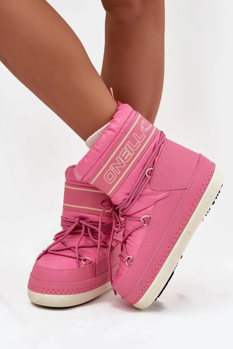 Hot O'Neill Śniegowce Damskie Z Wiązaniem LISA WOMEN HIGH 90253012.01U Różowe Różowy