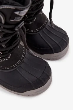 New Śniegowce Dziecięce Chłopięce LCJ-25-44-3943K Czarne Dzieci Chłopięce