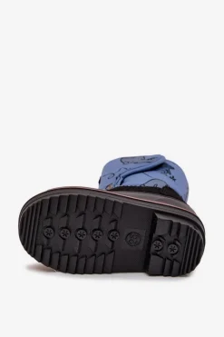 Chłopięce></noscript>Lee Cooper Śniegowce Dziecięce Na Rzep LCJ-25-10-3774 Niebieskie