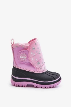 Chłopięce|Dziewczęce>Lee Cooper Śniegowce Dziecięce Na Rzep LCJ-24-44-2863K Różowe