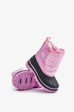 Chłopięce|Dziewczęce></noscript>Lee Cooper Śniegowce Dziecięce Na Rzep LCJ-24-44-2863K Różowe