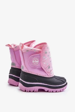 Chłopięce|Dziewczęce></noscript>Lee Cooper Śniegowce Dziecięce Na Rzep LCJ-24-44-2863K Różowe