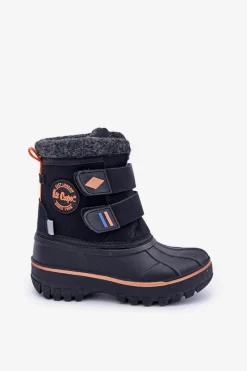 Best Lee Cooper Śniegowce Dziecięce Na Rzepy LCJ-24-44-2865K Czarne Czarny
