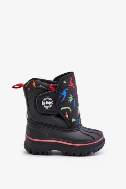 Lee Cooper Śniegowce Dziecięce Na Rzep LCJ-24-44-2861K Czarne