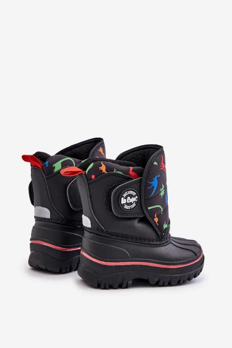 Lee Cooper Śniegowce Dziecięce Na Rzep LCJ-24-44-2861K Czarne