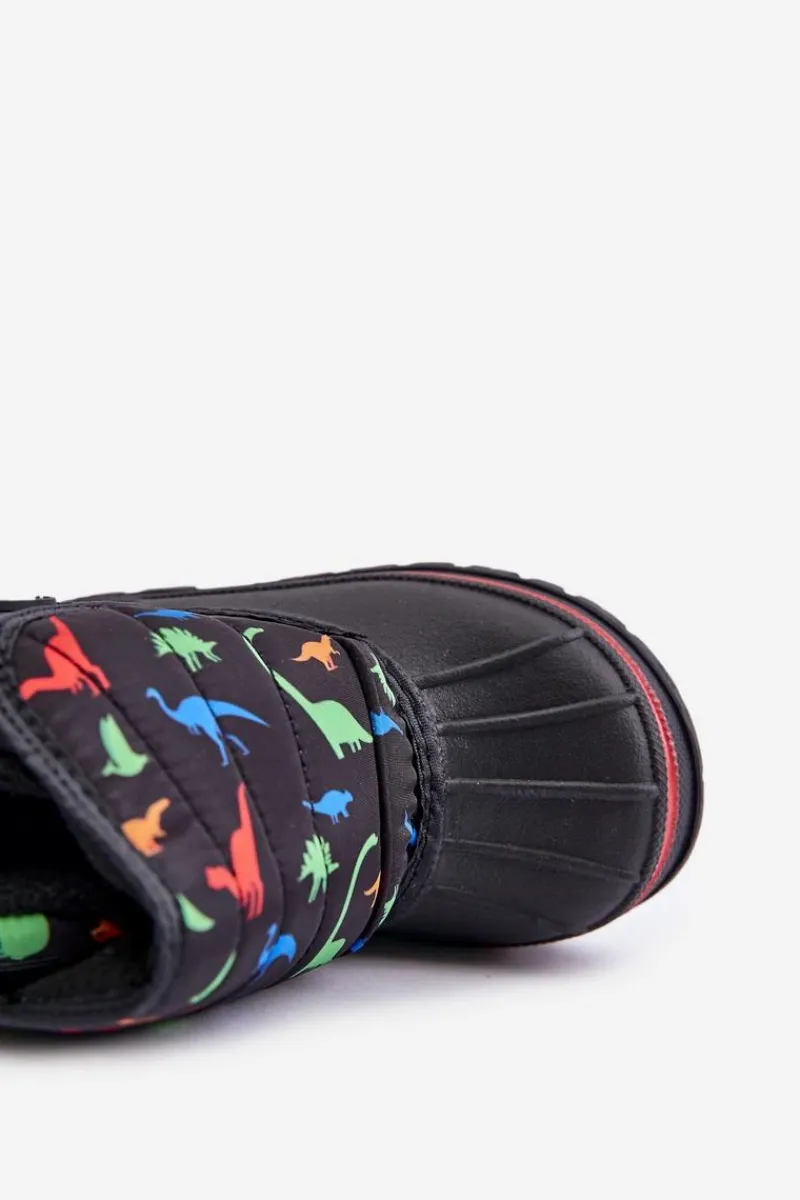 Lee Cooper Śniegowce Dziecięce Na Rzep LCJ-24-44-2861K Czarne