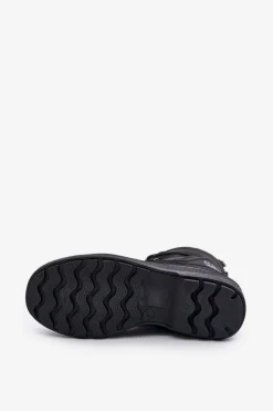 Sale Śniegowce Męskie LCJ-24-44-2872M Czarne Męskie Obuwie Trekkingowe Męskie|Botki Męskie