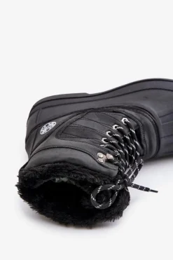 Sale Śniegowce Męskie LCJ-24-44-2872M Czarne Męskie Obuwie Trekkingowe Męskie|Botki Męskie