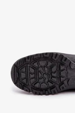 Botki Męskie></noscript>Boto Śniegowce Męskie Na Zamek Ocieplane Futerkiem Czarne Linnora