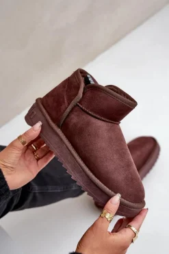 Śniegowce Damskie></noscript>D.Franklin Śniegowce Na Platformie Damskie DFSH370010 Czekoladowe Brązowy