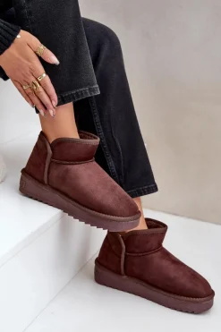 Śniegowce Damskie></noscript>D.Franklin Śniegowce Na Platformie Damskie DFSH370010 Czekoladowe Brązowy