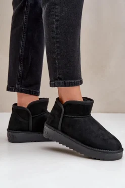 Śniegowce Na Platformie Damskie DFSH370010 Czarne Damskie Śniegowce Damskie