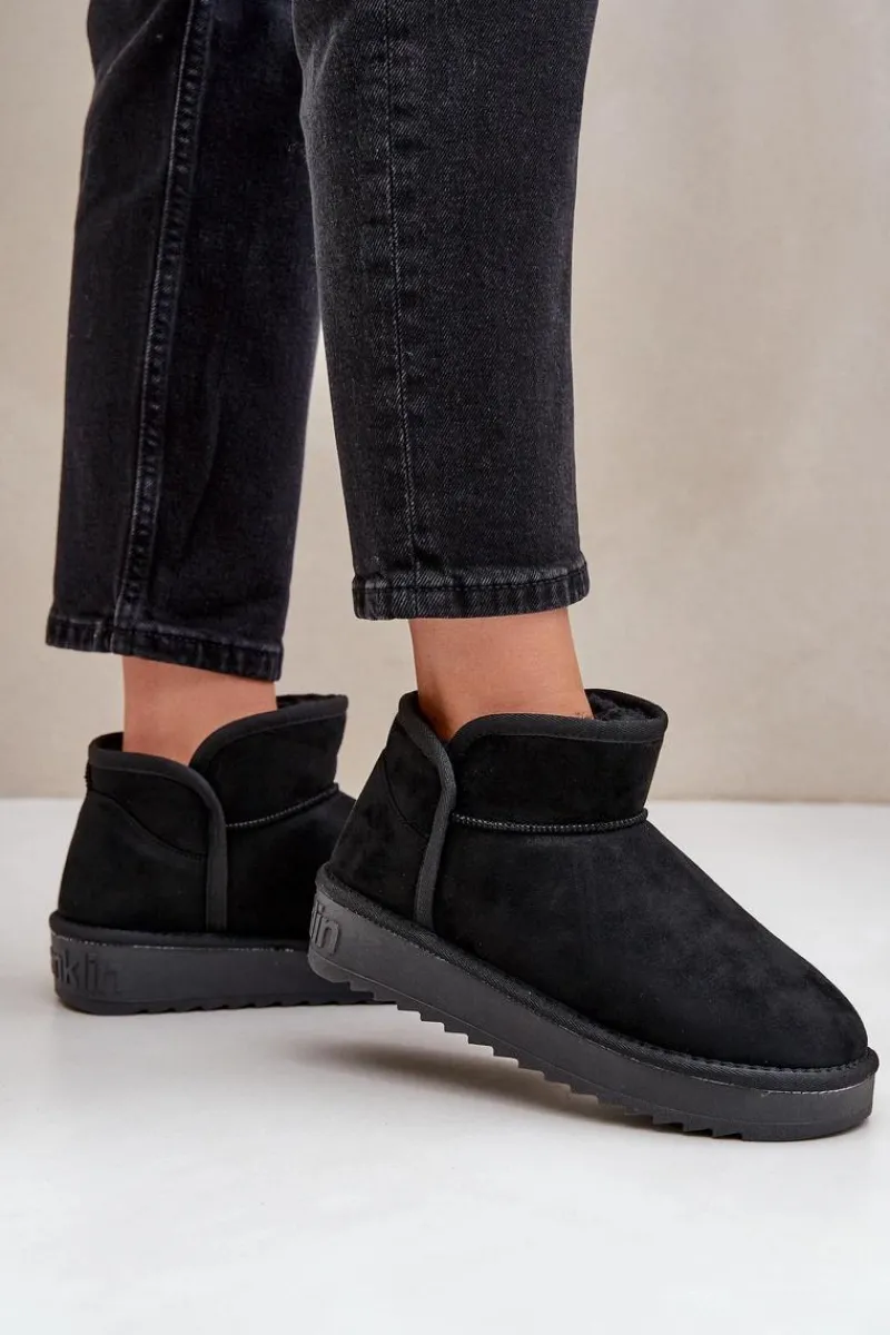 Śniegowce Na Platformie Damskie DFSH370010 Czarne Damskie Śniegowce Damskie