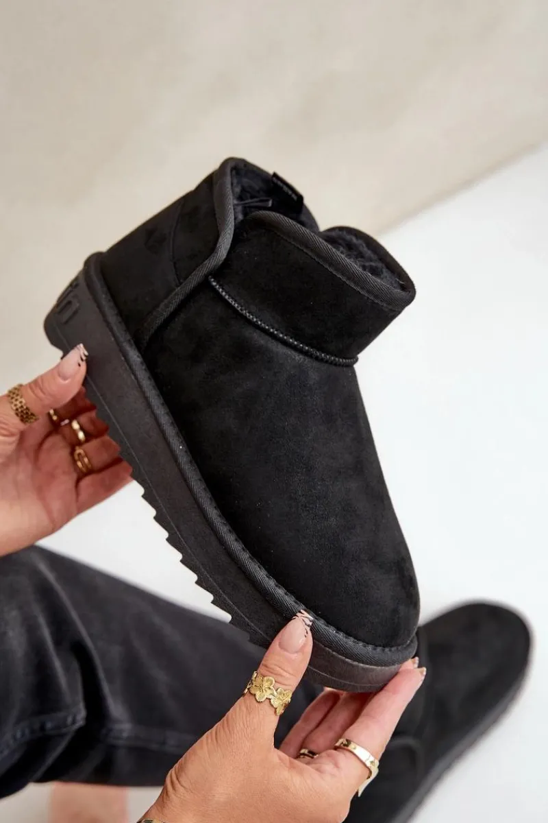 Śniegowce Na Platformie Damskie DFSH370010 Czarne Damskie Śniegowce Damskie