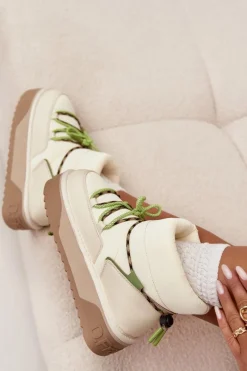 Śniegowce Damskie></noscript>D.Franklin Śniegowce Na Platformie DFSH371015 Jasnobeżowe Beżowy