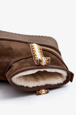 Online Śniegowce Na Platformie Ze Wzorem Ciemnozielone Udra Damskie Śniegowce Damskie