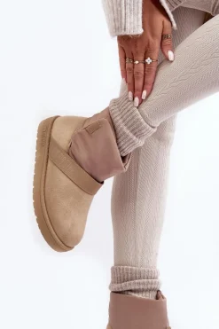 Online Big Star Shoes Śniegowce Ocieplane Na Platformie Beżowe Big Star MM274152 Beżowy