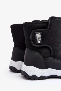 Big Star Shoes Śniegowce Ocieplane Na Rzep Dziecięce Czarne Big Star MM374119