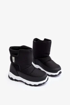 Big Star Shoes Śniegowce Ocieplane Na Rzep Dziecięce Czarne Big Star MM374119